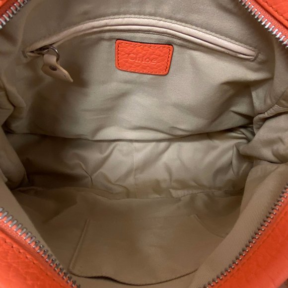 Chloe Paraty Orange Fizz Leather Satchel Bag - Picture 2 of 9